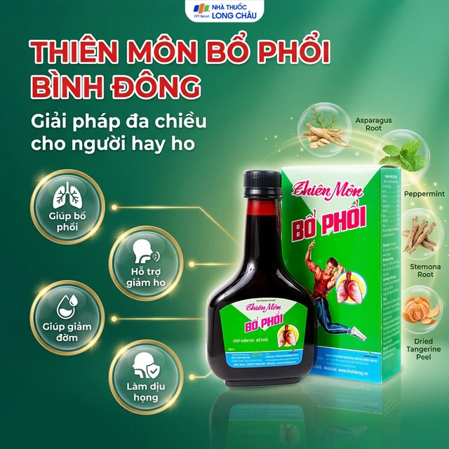 Hỗ trợ giảm ho Thiên Môn Bổ Phổi Bình Đông (280ml)
