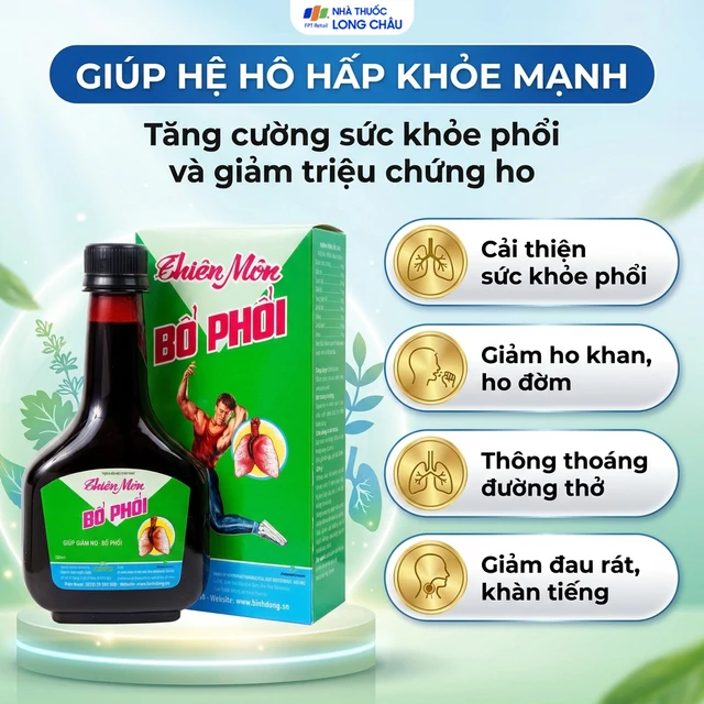 Hỗ trợ giảm ho Thiên Môn Bổ Phổi Bình Đông (280ml)