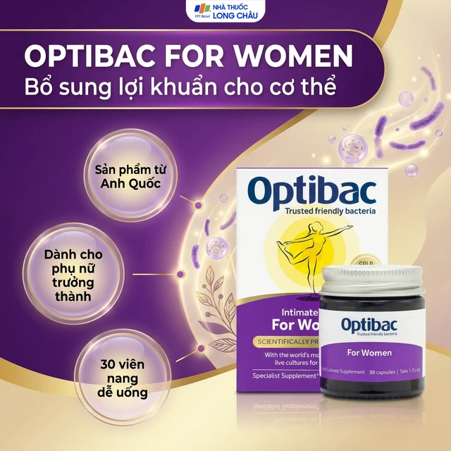 Thực phẩm bảo vệ sức khỏe Optibac For Women (Hộp 30 Viên)
