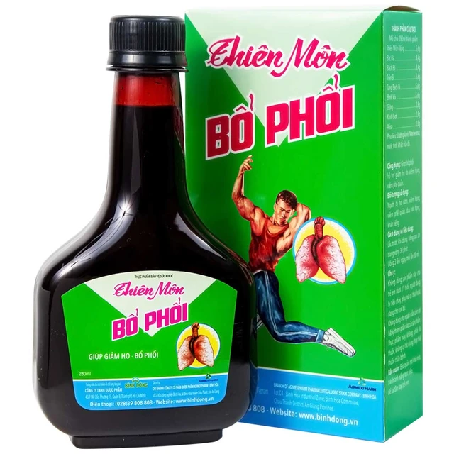 Hỗ trợ giảm ho Thiên Môn Bổ Phổi Bình Đông (280ml)