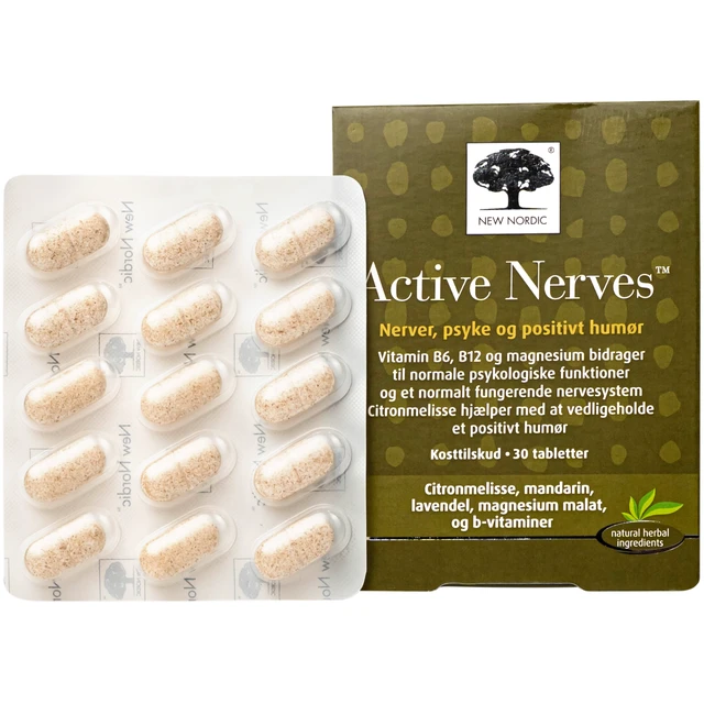 Viên uống hỗ trợ giảm mệt mỏi New Nordic Active Nerves New Nordic (30 viên)